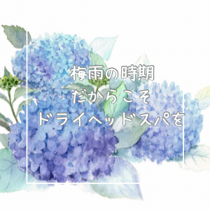 梅雨の時期だからこそドライヘッドスパを…！