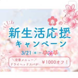 自律神経も喜ぶ！限定クーポン[ドライヘッドスパ]