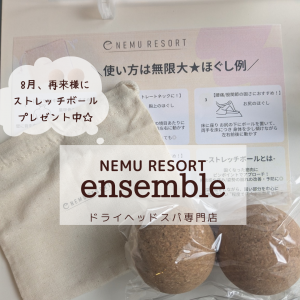 8月、再来様にストレッチボールプレゼント中♪