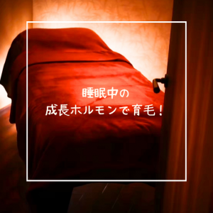 睡眠中の成長ホルモンで育毛！